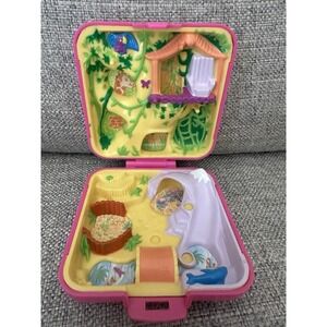 Vintage 1989 Bluebird Polly Pocket WILD ZOO WORLD With 2 Polly Dolls NO Animals